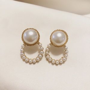 Faux Pearl Stud Earrings